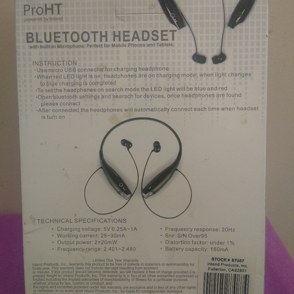 Headphones, Bluetooth Headset, Earbuds - Picture 6 of 8